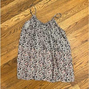 XS flowy flower patterned flowy tank top